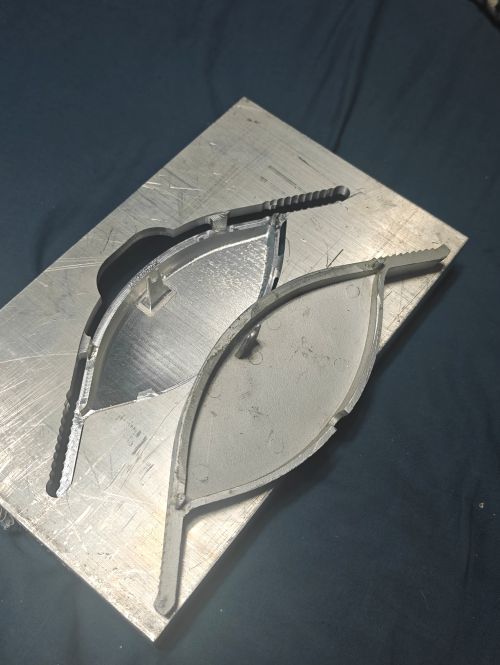 Machined cap and reference component on aluminum stock